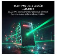 GAMEPOWER FENIX GAMING RGB 24.000DPI Triple Mode (Kablolu/Bluetooth/2.4G) Beyaz Gaming Mouse